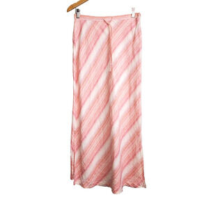 Linden Hill Womens 10 Skirt Linen Straight Maxi Pink Medium Straight Modest